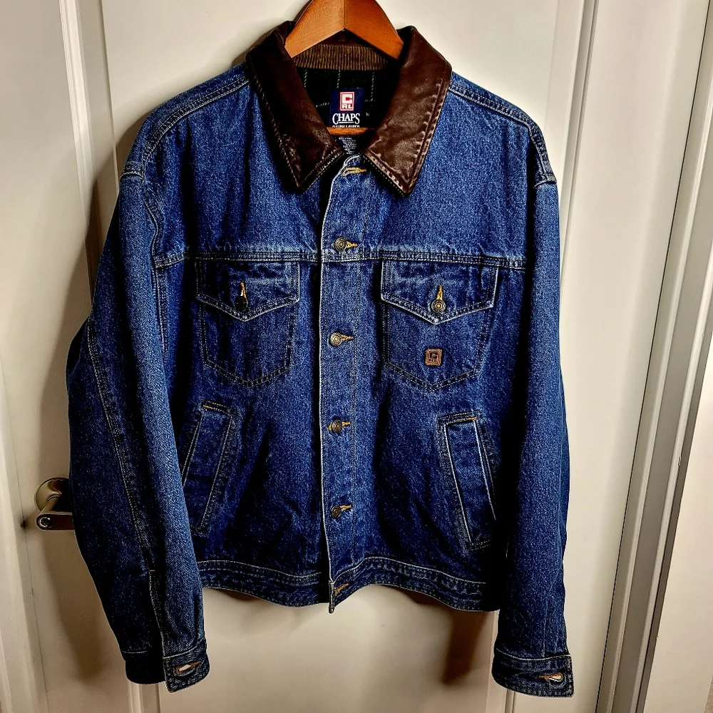 Vintage Ralph Lauren Denim Wool Blanket Lined Jacket. Perfect!